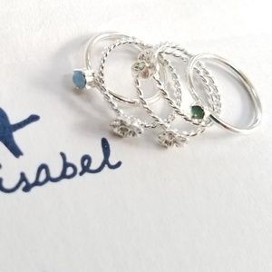 Chloe + Isabel floral stacking rings